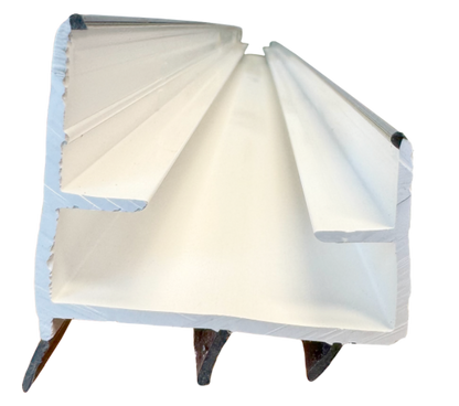 Door Shoe Sweep, 1-3/4"W x 1-1/2"H, Plus 3/8" Rubber Sweeps, 35-3/4"Long 1