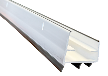 Door Shoe Sweep, 1-3/4"W x 1-1/2"H, Plus 3/8" Rubber Sweeps, 35-3/4"Long 3
