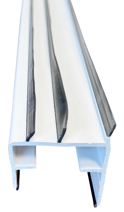 Door Shoe Sweep, 1-3/4"W x 1-1/2"H, Plus 3/8" Rubber Sweeps, 35-3/4"Long  5
