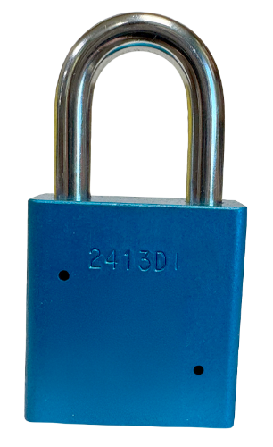 Aluminum Padlock 1-3/4" Body 5/16" Shackle Diameter 1-1/8" Shackle Length Blue 4