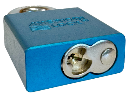 Aluminum Padlock 1-3/4" Body 5/16" Shackle Diameter 1-1/8" Shackle Length Blue 5