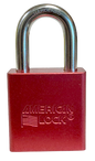 Aluminum Padlock 1-3/4" Body 5/16" Shackle Diameter 1-1/8" Shackle Length Red 1