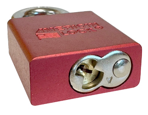 Aluminum Padlock 1-3/4" Body 5/16" Shackle Diameter 1-1/8" Shackle Length Red 5