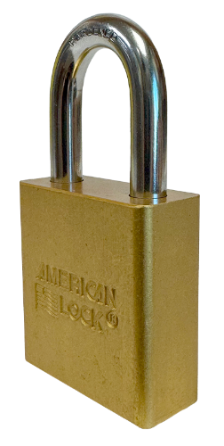 Aluminum Padlock 1-3/4" Body 5/16" Shackle Diameter 1-1/8" Shackle Length Yellow 3