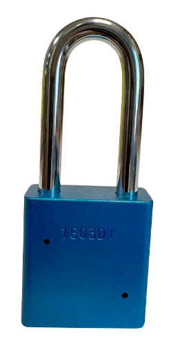 Aluminum Padlock 1-3/4" Body 5/16" Shackle Diameter 2" Shackle Length Blue 4