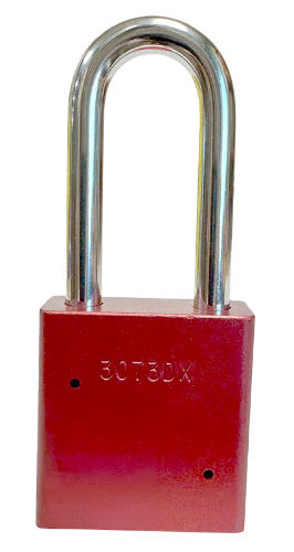 Aluminum Padlock 1-3/4" Body 5/16" Shackle Diameter 2" Shackle Length Red 4
