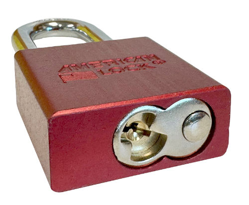 Aluminum Padlock 1-3/4" Body 5/16" Shackle Diameter 2" Shackle Length Red 5