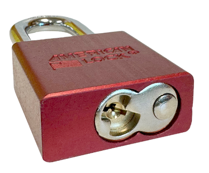 Aluminum Padlock 1-3/4" Body 5/16" Shackle Diameter 2" Shackle Length Red 5