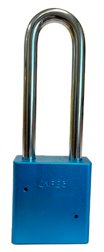 Aluminum Padlock 1-3/4" Body 3" Shackle Length 5/16" Shackle Diameter Blue 4