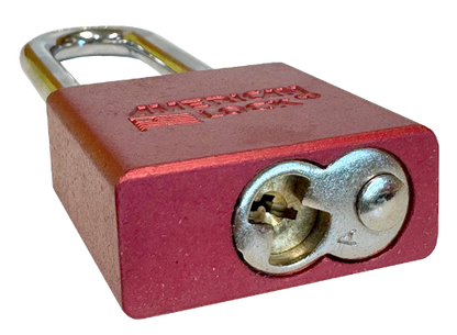 Aluminum Padlock 1-3/4" Body 3" Shackle Length 5/16" Shackle Diameter Red 5