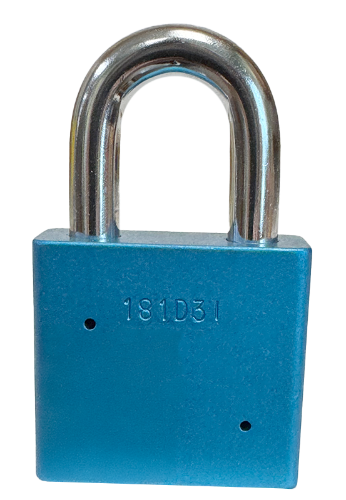 Alum Padlock 2" Body 1-1/8" Shackle Length 3/8" Shackle Diameter Blue 4