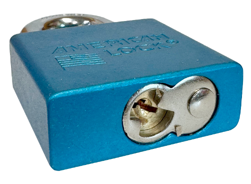 Alum Padlock 2" Body 1-1/8" Shackle Length 3/8" Shackle Diameter Blue 5