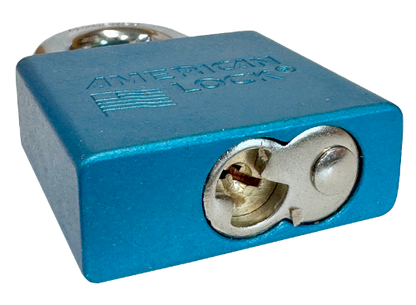 Alum Padlock 2" Body 1-1/8" Shackle Length 3/8" Shackle Diameter Blue 5
