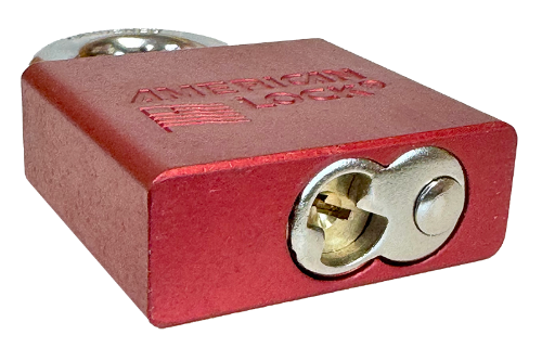 Alum Padlock 2" Body 1-1/8" Shackle Length 3/8" Shackle Diameter Red 5