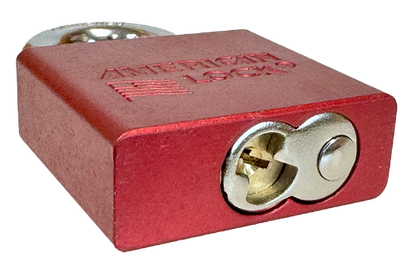Alum Padlock 2" Body 1-1/8" Shackle Length 3/8" Shackle Diameter Red 5