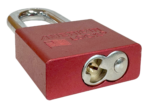 Alum Padlock 2" Body 2" Shackle Length 3/8" Shackle Diameter Red 5