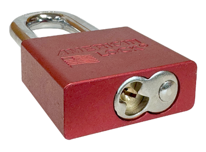 Alum Padlock 2" Body 2" Shackle Length 3/8" Shackle Diameter Red 5