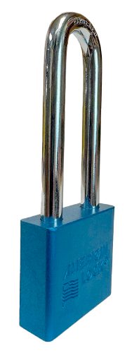 Alum Padlock 2" Body 3" Shackle Length 3/8" Shackle Diameter Blue 2