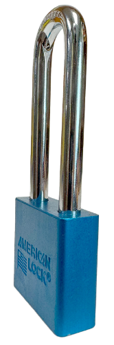 Alum Padlock 2" Body 3" Shackle Length 3/8" Shackle Diameter Blue 3