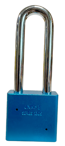 Alum Padlock 2" Body 3" Shackle Length 3/8" Shackle Diameter Blue 4