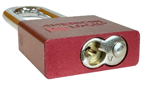 Alum Padlock 2" Body 3" Shackle Length 3/8" Shackle Diameter Red 5