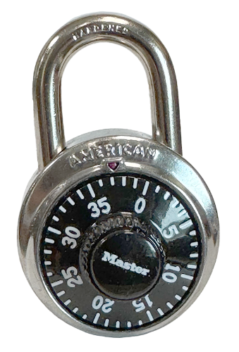 Combination Padlock Carded Combination Control Key-None 1