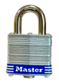 Laminated Steel Padlock Universal Pin Uncoded Keying 1-9/16"W 3/4"SC 1