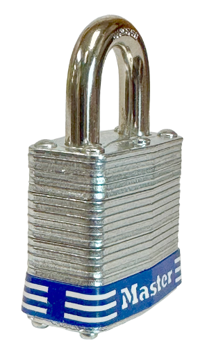Laminated Steel Padlock Universal Pin Uncoded Keying 1-9/16"W 3/4"SC 2