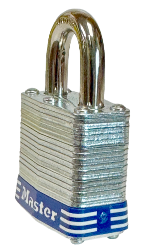 Laminated Steel Padlock Universal Pin Uncoded Keying 1-9/16"W 3/4"SC 3