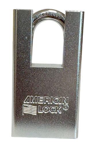 Solid Steel Shroud Padlock 1-3/4" Body 1-1/8" Shackle Length 5/16" Shackle Diameter 1