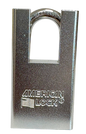 Solid Steel Shroud Padlock 1-3/4" Body 1-1/8" Shackle Length 5/16" Shackle Diameter 1
