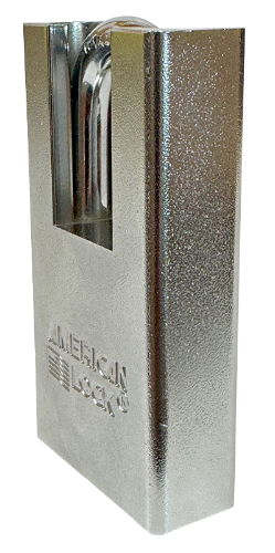 Solid Steel Shroud Padlock 1-3/4" Body 1-1/8" Shackle Length 5/16" Shackle Diameter 3