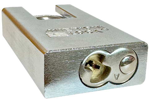 Solid Steel Shroud Padlock 1-3/4" Body 1-1/8" Shackle Length 5/16" Shackle Diameter 5