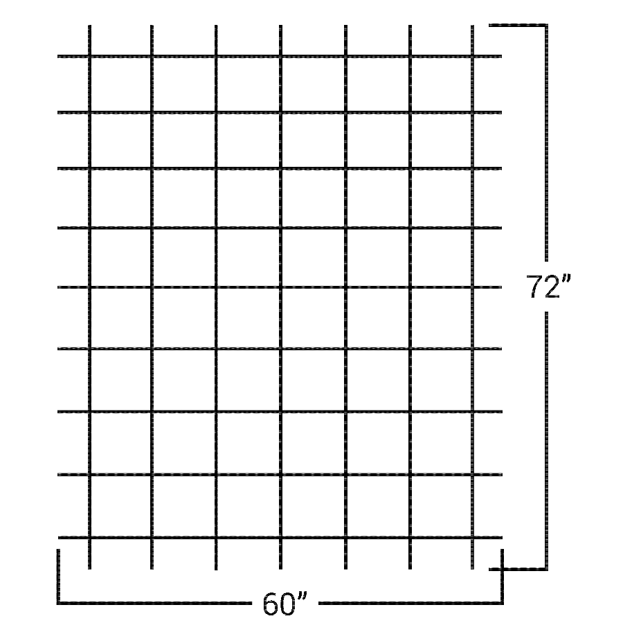 Fixed Commercial Window Bar Panel Size 60"W x 72"H, Black