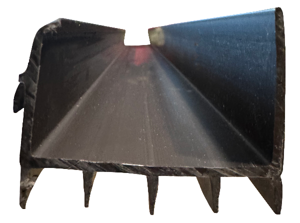 Residential brown 1-34"x36" rubber fin door sweep 3
