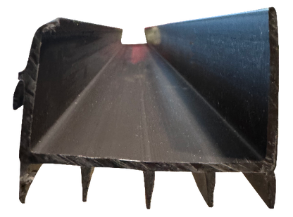 Residential brown 1-34"x36" rubber fin door sweep 3