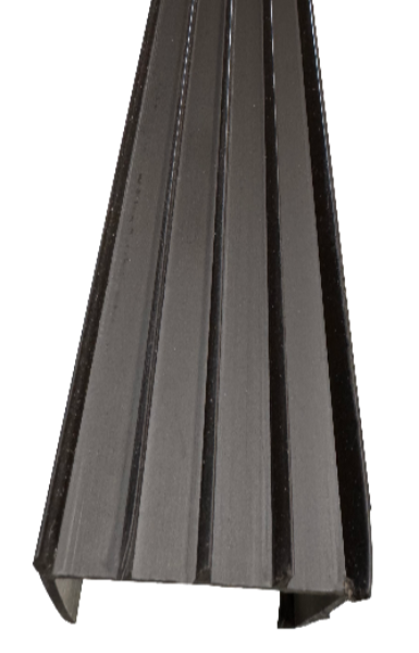 Residential brown 1-34"x36" rubber fin door sweep 2