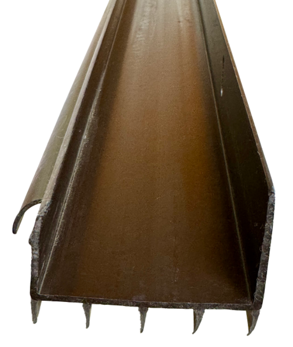 Residential brown 1-34"x36" rubber fin door sweep 4