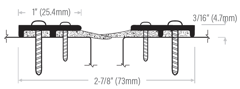Commercial Meeting Overlapping Weather Strip Sizing Chart