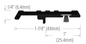 Flat bar astragal with pile insert, 1/4" Height, 1-7/8" Width, 84" Length