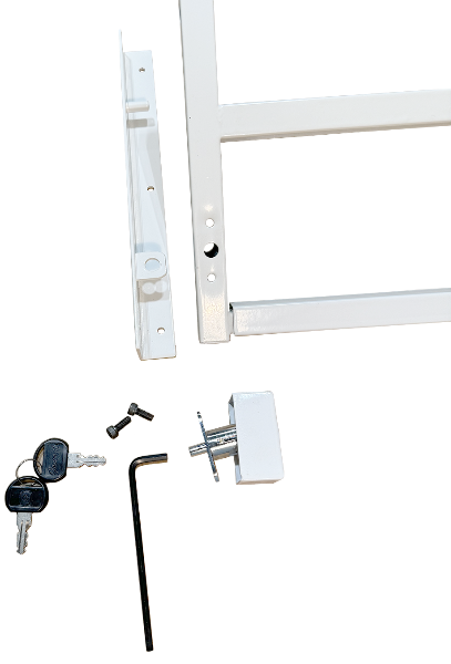 Residential Window Bar Hinged Security with lock and key -3