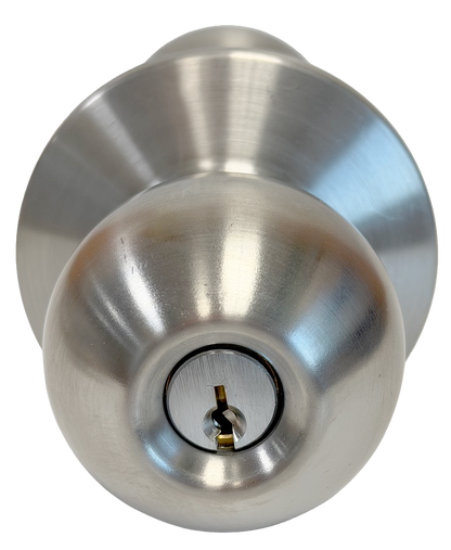 LSDA Grade 2 Knobset 100B Series. Entrance. Finish 32D (Stainless Steel). SC4 Keyway. 4
