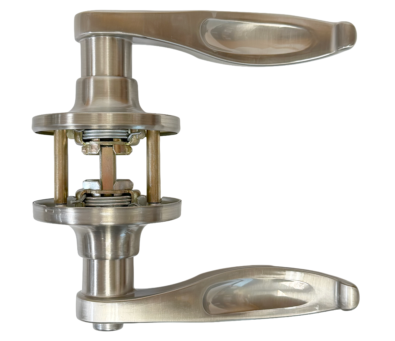 LSDS Grade 3 Leverset 50 Series. Privacy. LA Design. Both Handed. Satin Nickel Finish.  2