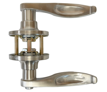 LSDS Grade 3 Leverset 50 Series. Privacy. LA Design. Both Handed. Satin Nickel Finish.  2