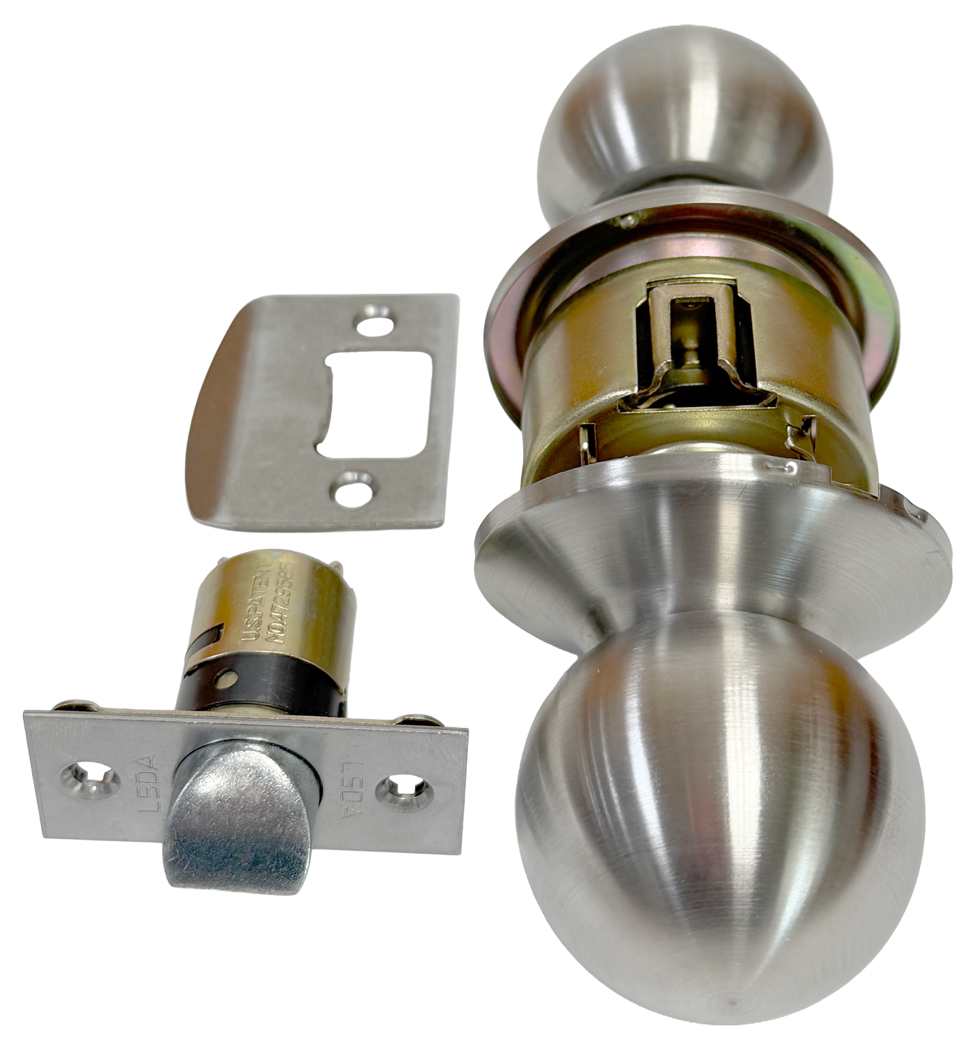 LSDA Grade 3 Knobset 10 Series. Passage. Satin Stainless Finish. 1