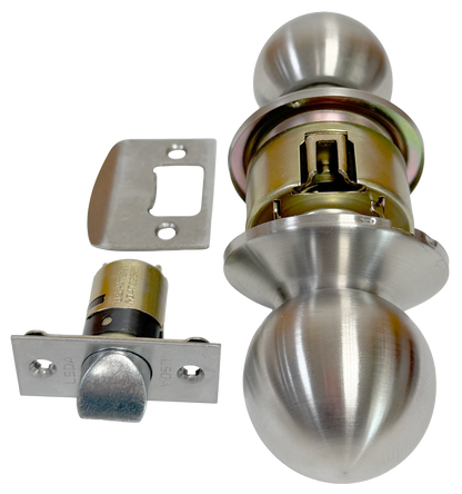 LSDA Grade 3 Knobset 10 Series. Passage. Satin Stainless Finish. 1