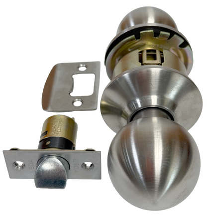 LSDA Grade 3 Knobset 10 Series. Passage. Satin Stainless Finish. 2