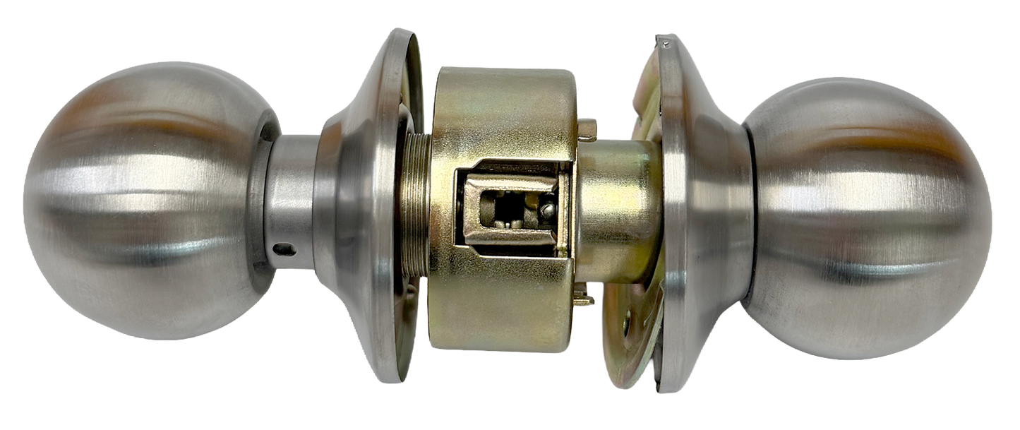 LSDA Grade 3 Knobset 10 Series. Passage. Satin Stainless Finish. 3
