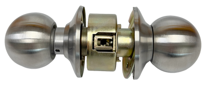 LSDA Grade 3 Knobset 10 Series. Passage. Satin Stainless Finish. 3