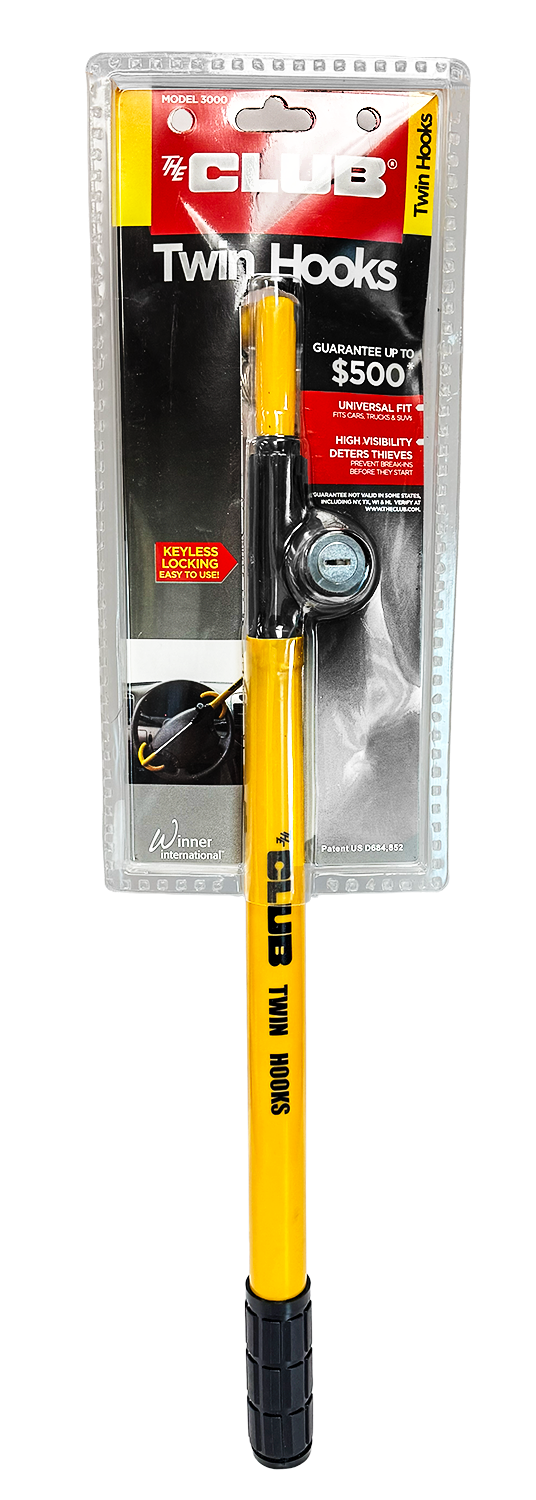 Club 3000 Twin Hook Automotive Steering Wheel Lock 